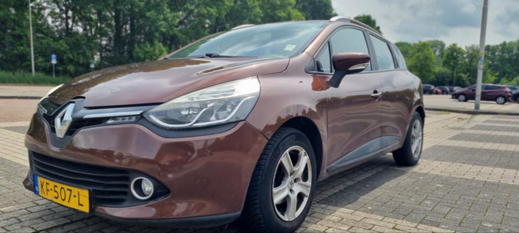 Renault Clio 1.2 TCE 55KW 4cilinders Estate 2013 Bruin, Auto's, Voorwielaandrijving, 1005 kg, Stof, Zwart