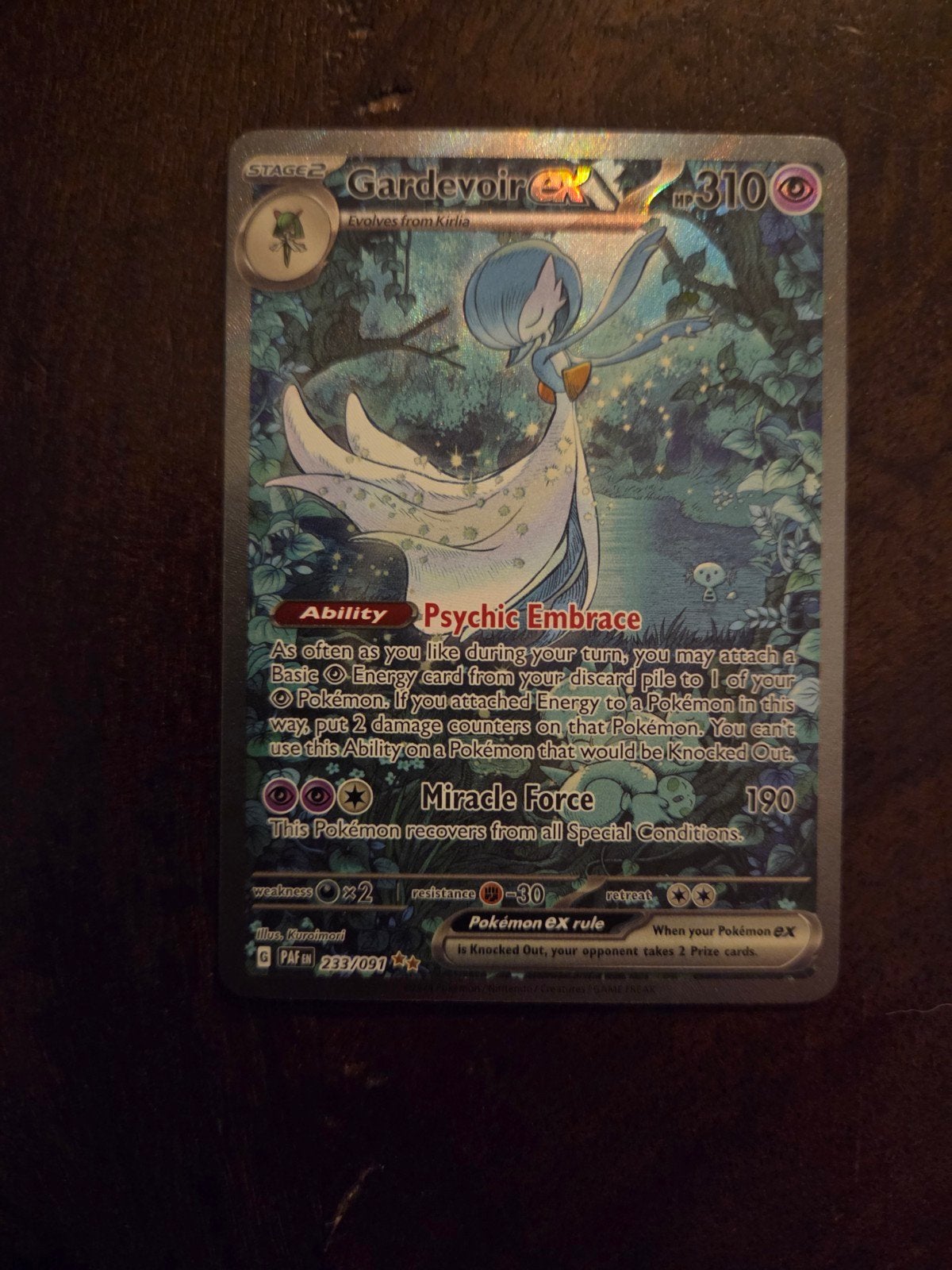 Pokemon Gardevoir PAF, Ophalen of Verzenden, Zo goed als nieuw, Losse kaart