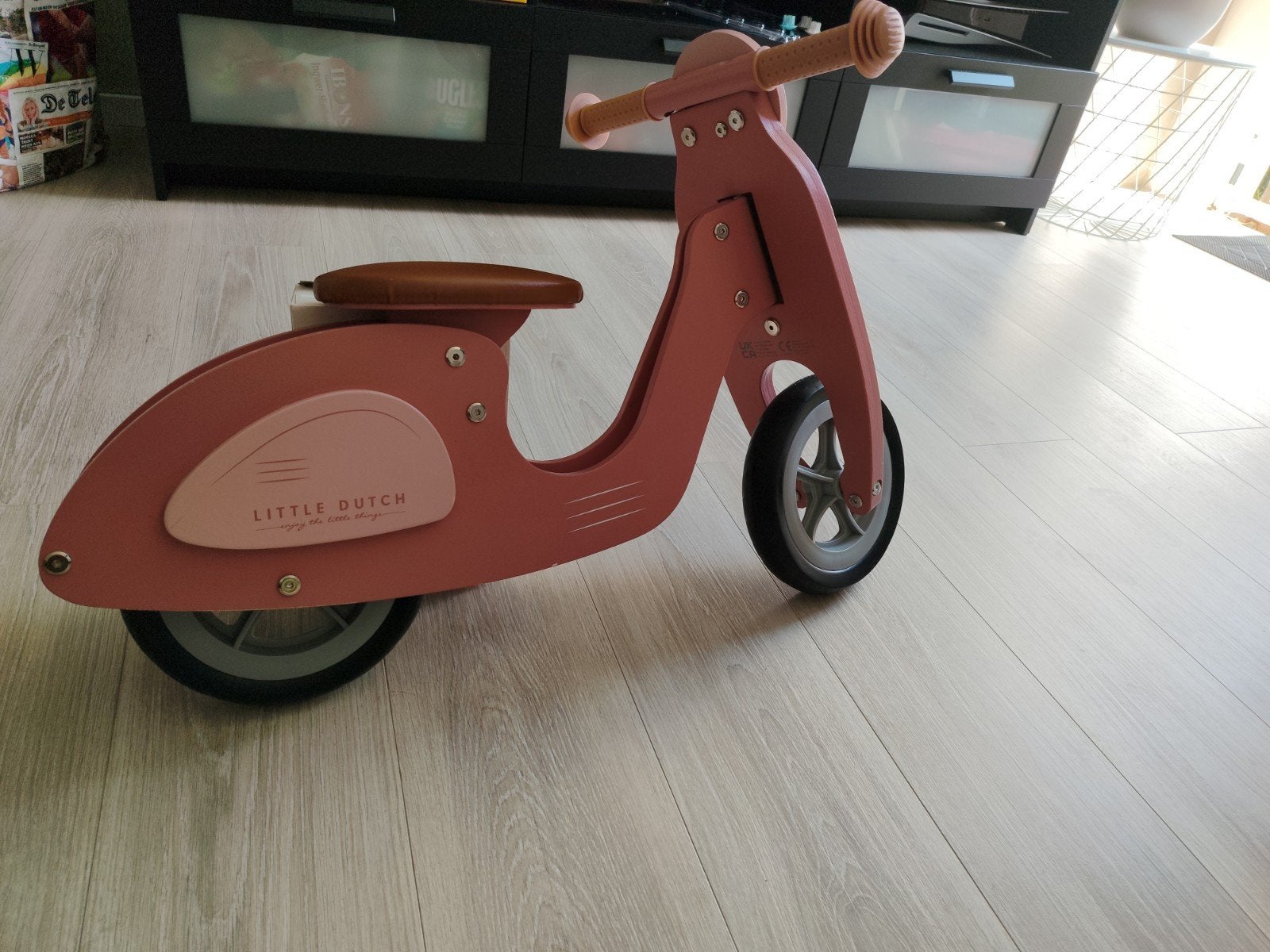 Little Dutch Houten Loopscooter - Roze, Ophalen, Zo goed als nieuw, Loopfiets