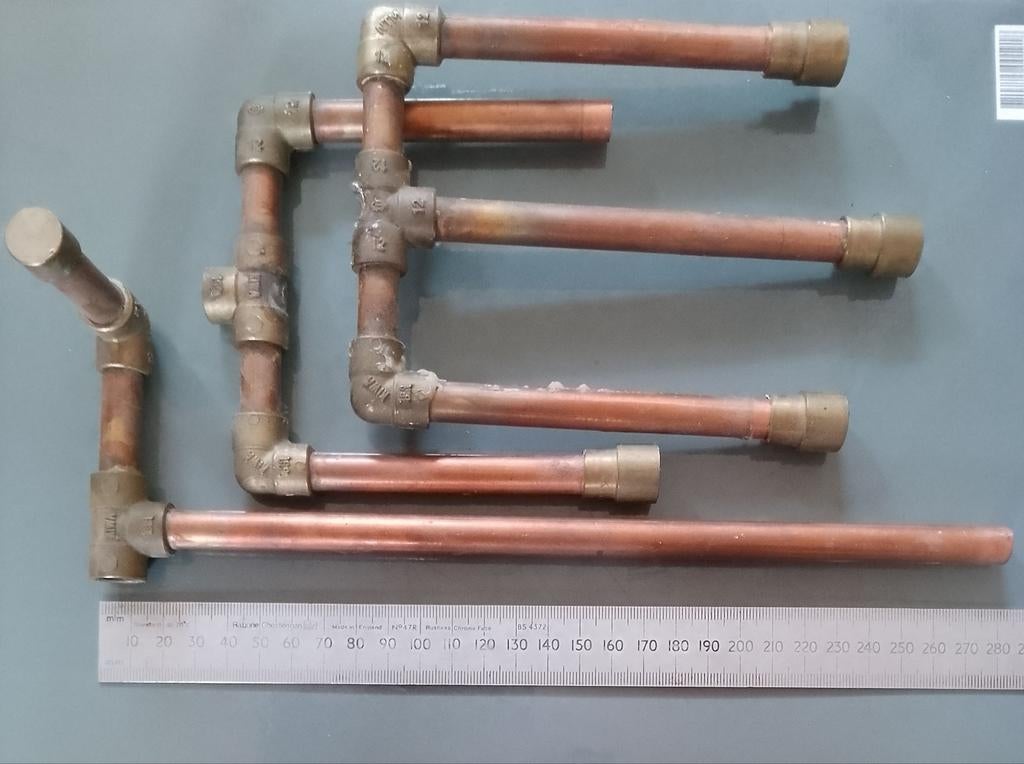 KIWA Koperen buizen en fittingen, Bochten, Gebruikt, Minder dan 2 meter, 20 tot 40 mm