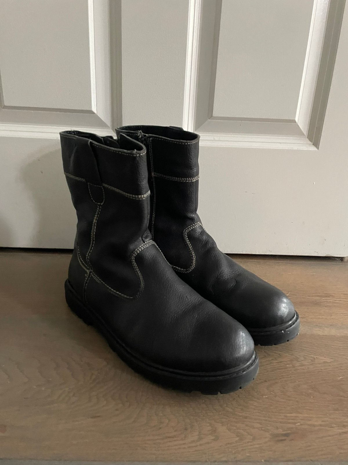 Warme gevoerde leren boots maat 42, Kleding | Heren, Ophalen of Verzenden, Zo goed als nieuw, Zwart