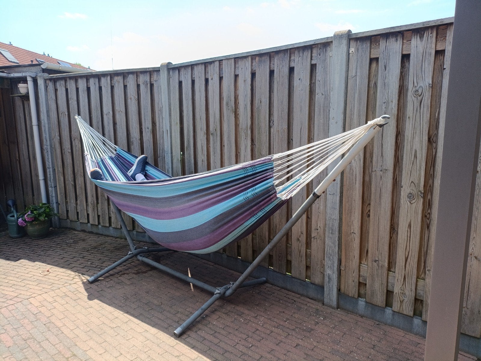 Hangmat met stevig frame, Ophalen, Gebruikt, Buiten