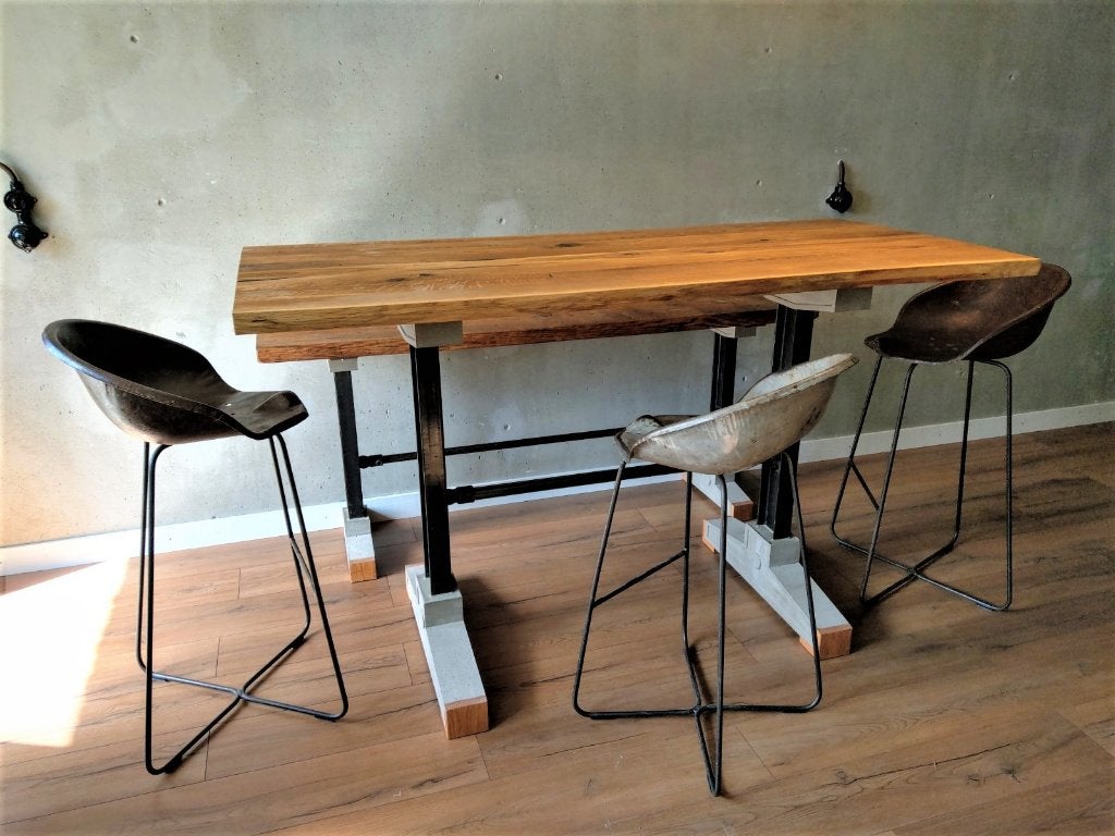 Boomstam tafel, Bartafel, statafel, Ophalen, 50 tot 100 cm, Zo goed als nieuw, Vijf personen of meer