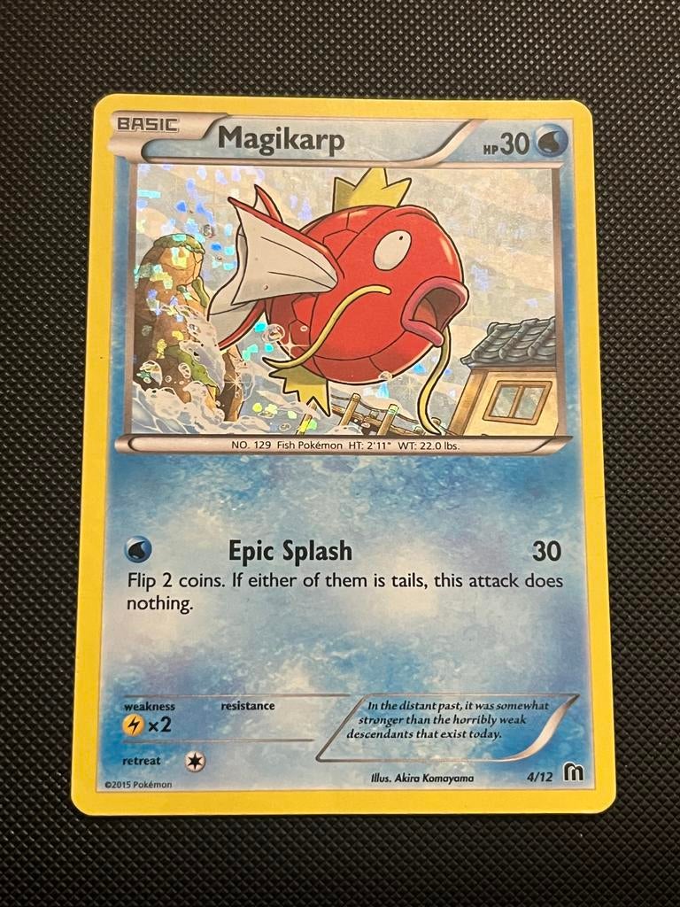 Magikarp 4/12 McDonald's 2015 Promo Holo Pokemon, Ophalen of Verzenden, Gebruikt, Losse kaart, Foil