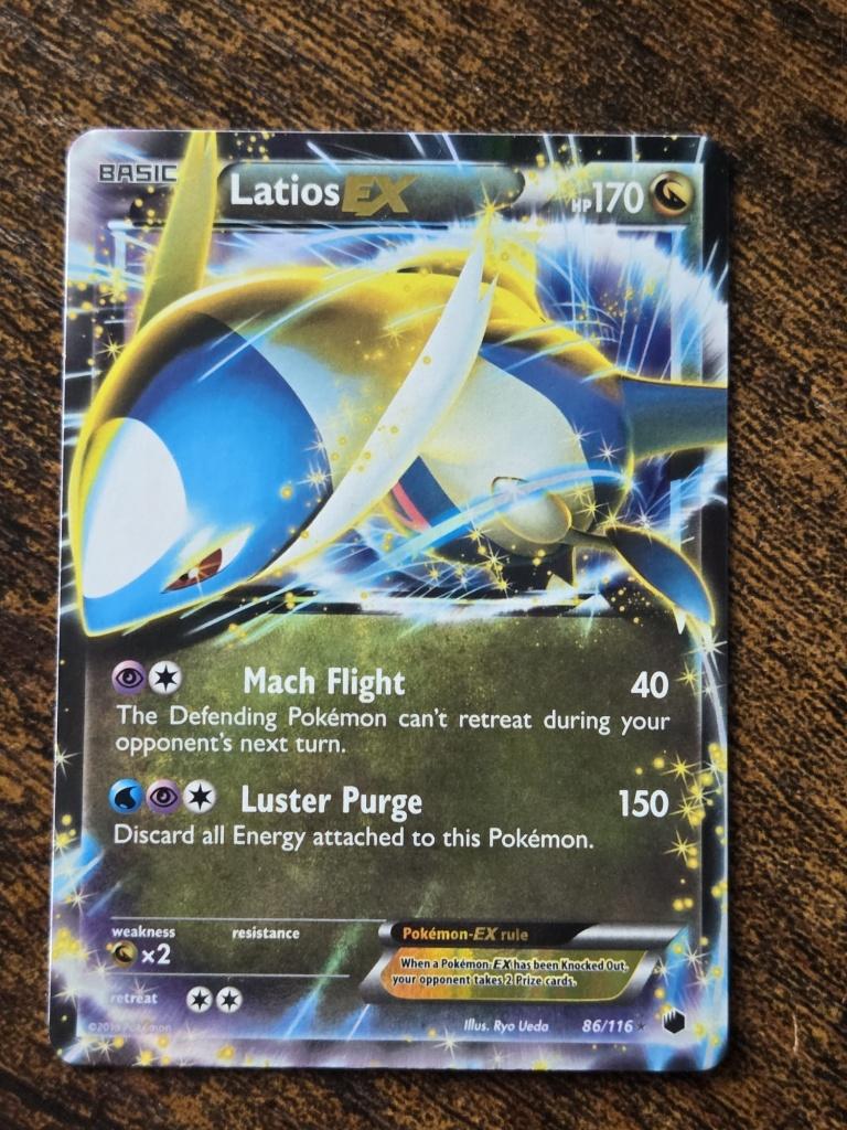 Pokemon Kaart Latios EX, Ophalen of Verzenden, Zo goed als nieuw, Losse kaart, Foil