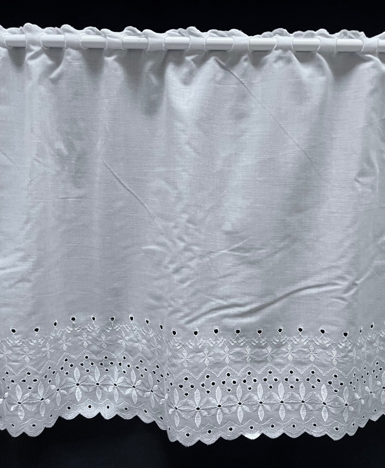 6 meter vitrage valletje 49cm hoog, Wit, Nieuw, Ophalen of Verzenden, 200 cm of meer