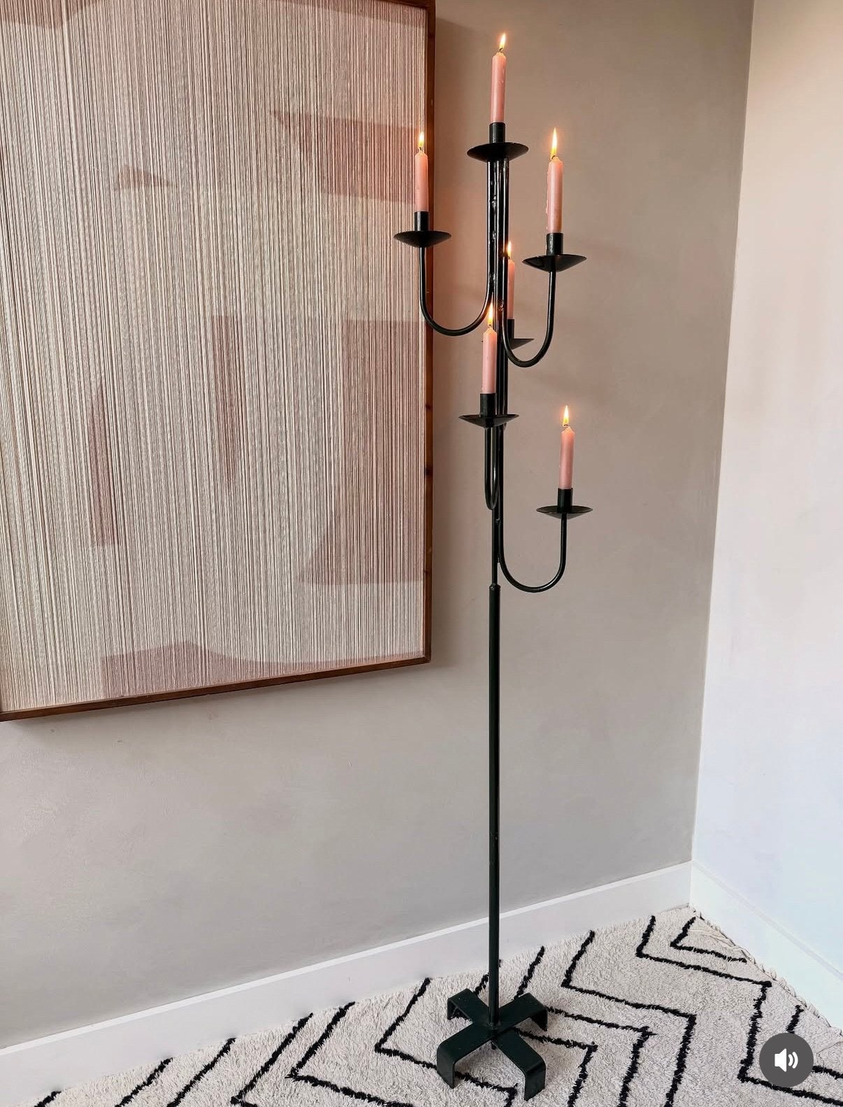 Vintage gietijzeren kandelaar 170 cm, Ophalen, Zo goed als nieuw, 150 tot 200 cm