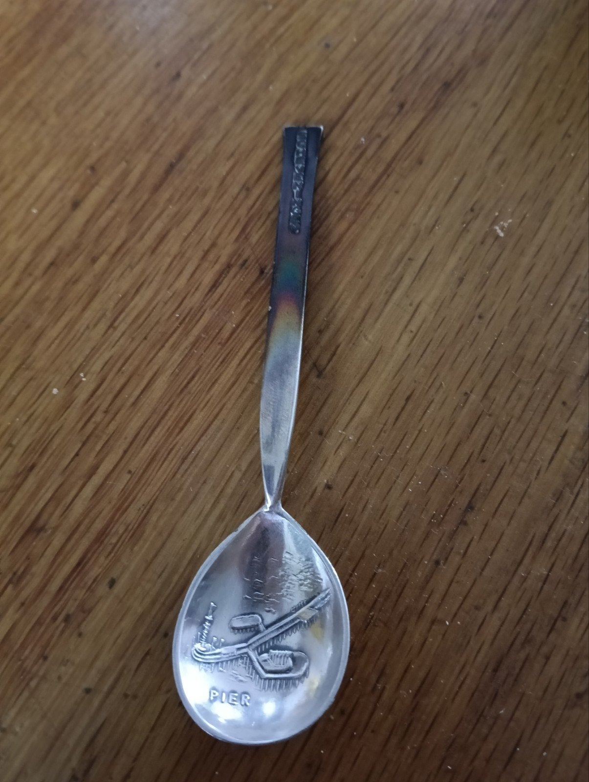 Vintage zilveren lepel met 'PIER' inscriptie, Ophalen of Verzenden