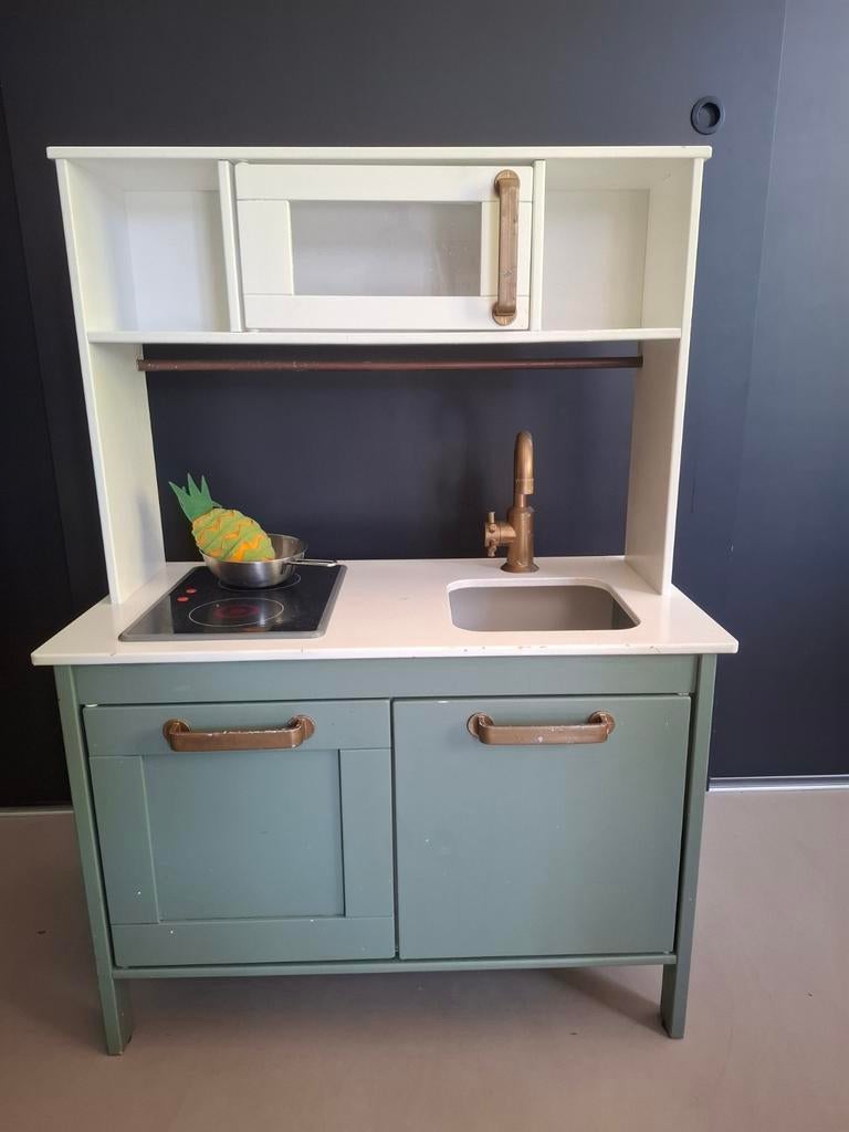 Ikea Speelkeuken met accessoires en werkende kookplaat, Ophalen of Verzenden, Gebruikt, Hout, Speelkeuken
