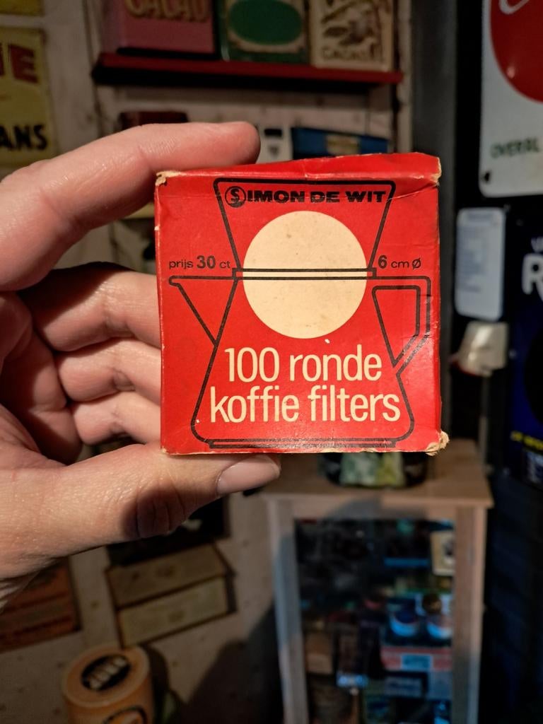 Simon de Wit koffiefilters verpakking, Verzamelen, Merken en Reclamevoorwerpen, Ophalen of Verzenden