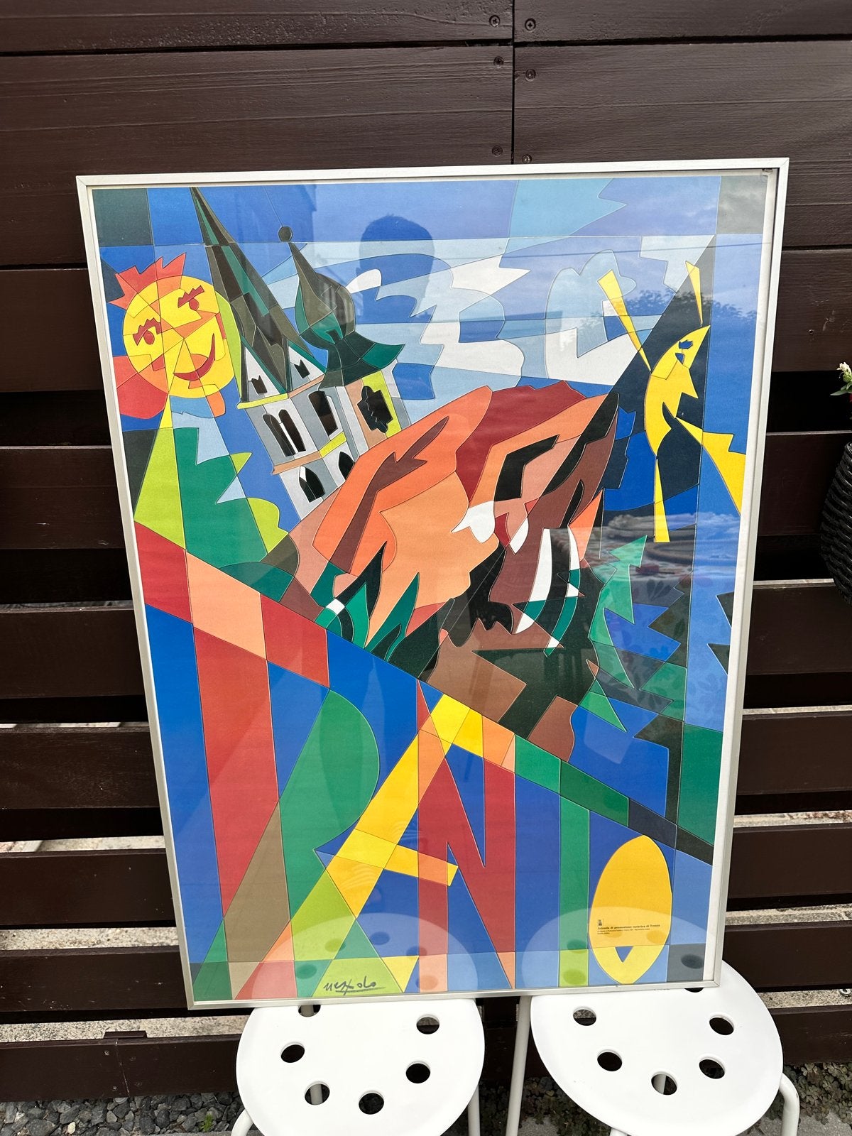 Kleurrijke abstracte kunstprint, Ophalen