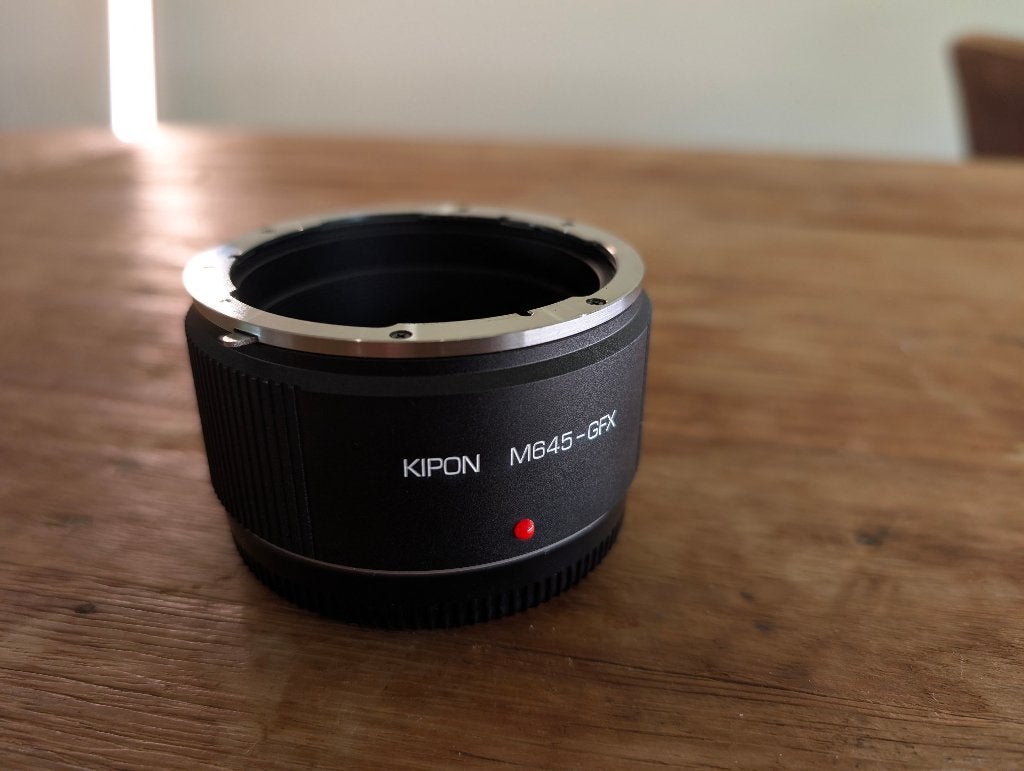 Kipon M645-GFX Lensadapter voor Fujifilm GFX, Ophalen of Verzenden, Zo goed als nieuw, Toebehoren