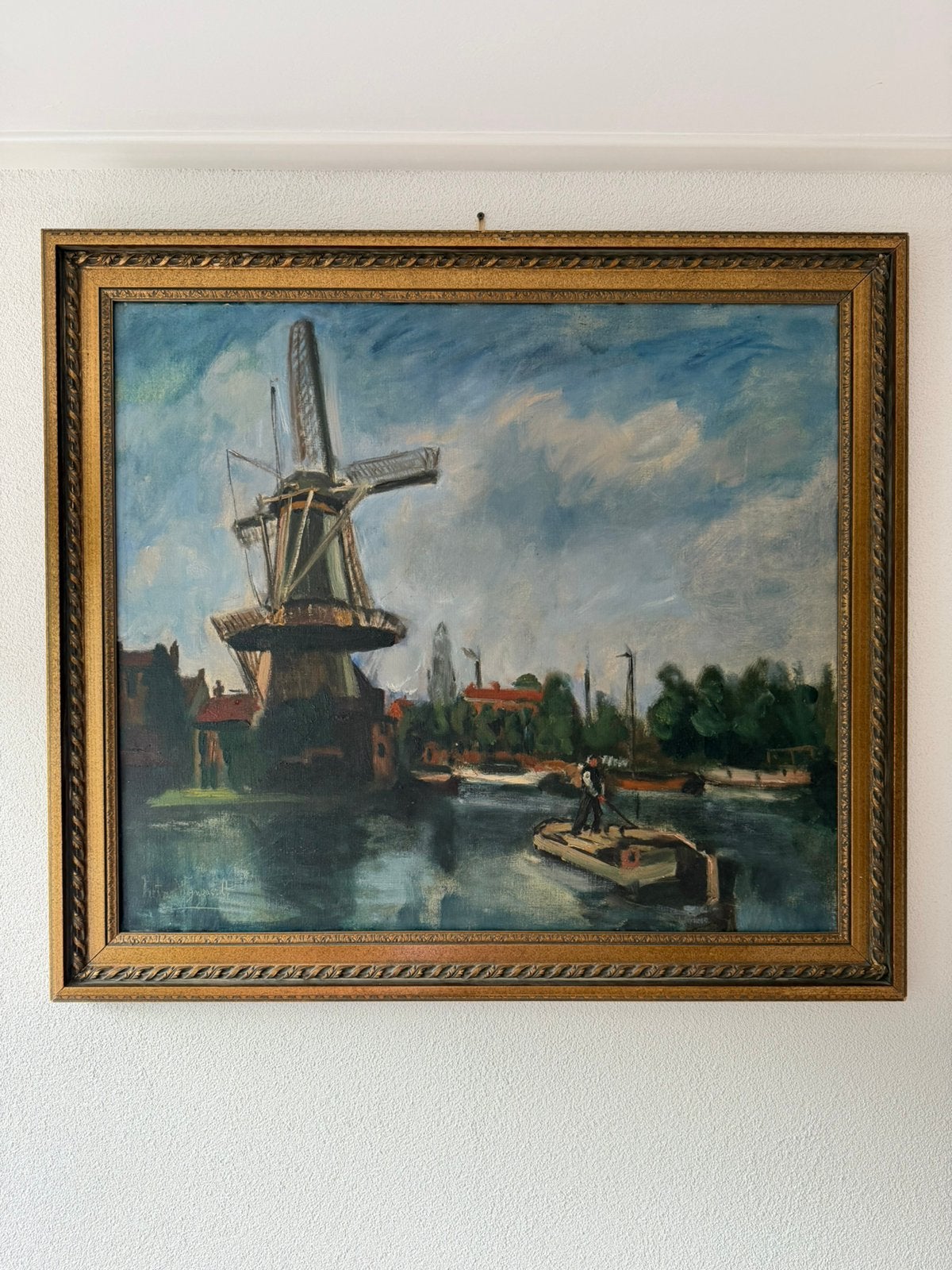Piet van Wijngaerdt - De Adriaan aan het Spaarne in Haarlem”, Ophalen, Bijzondere lijst, Olieverf, Stads- / dorpsgezicht