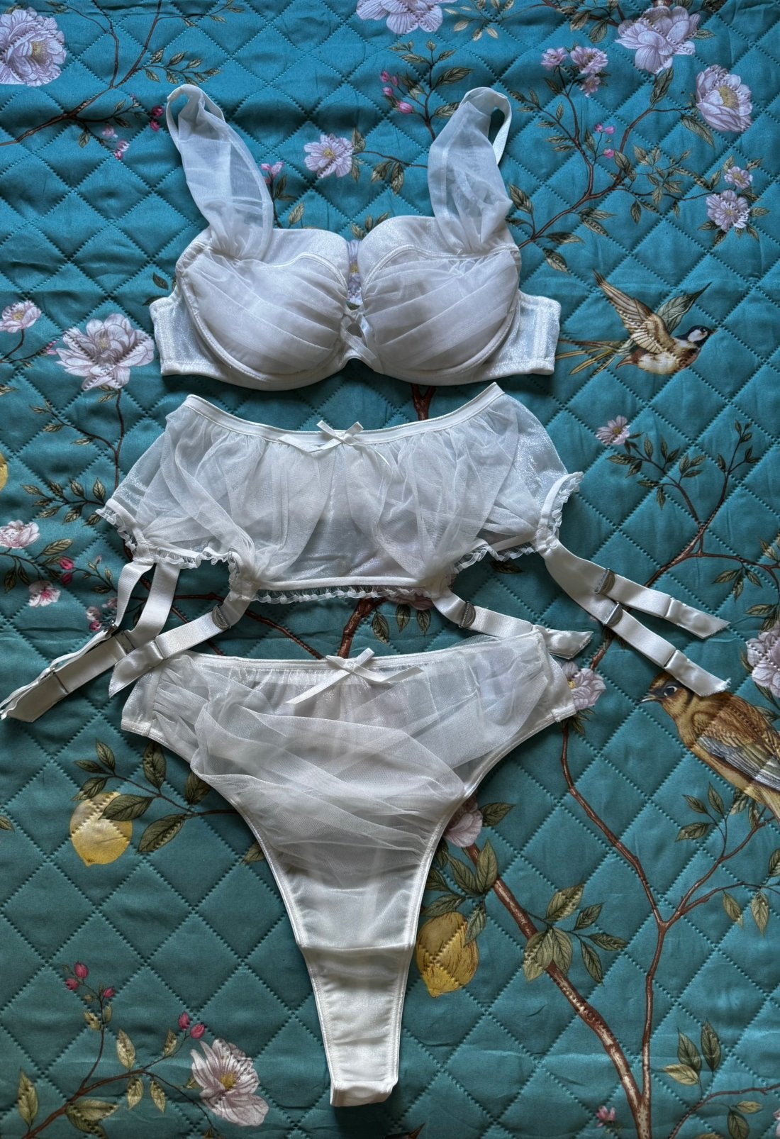 driedelige kanten lingerie-set, Verzenden, BH