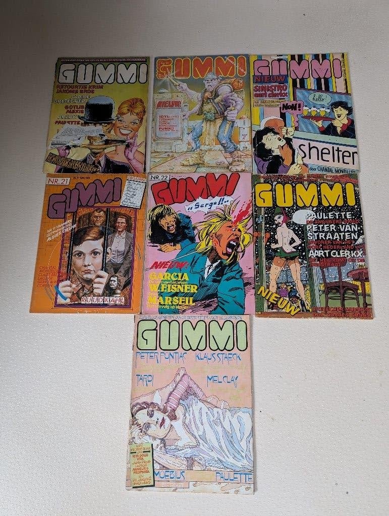 7x Gummi Stripboeken, Boeken, Gelezen, Diverse auteurs, Ophalen of Verzenden, Meerdere stripboeken