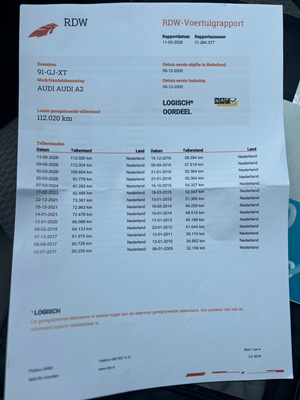 Audi A2 1.4 55KW 2000 Grijs, Auto's, Audi, Voorwielaandrijving, 74 pk, 31 €/maand, 4 cilinders