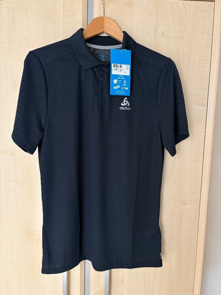 ODLO F Dry Poloshirt - man/M (donker blauw) - NIEUW, Kleding | Heren, Polo's, Nieuw, Ophalen of Verzenden, ODLO, Maat 48/50 (M)