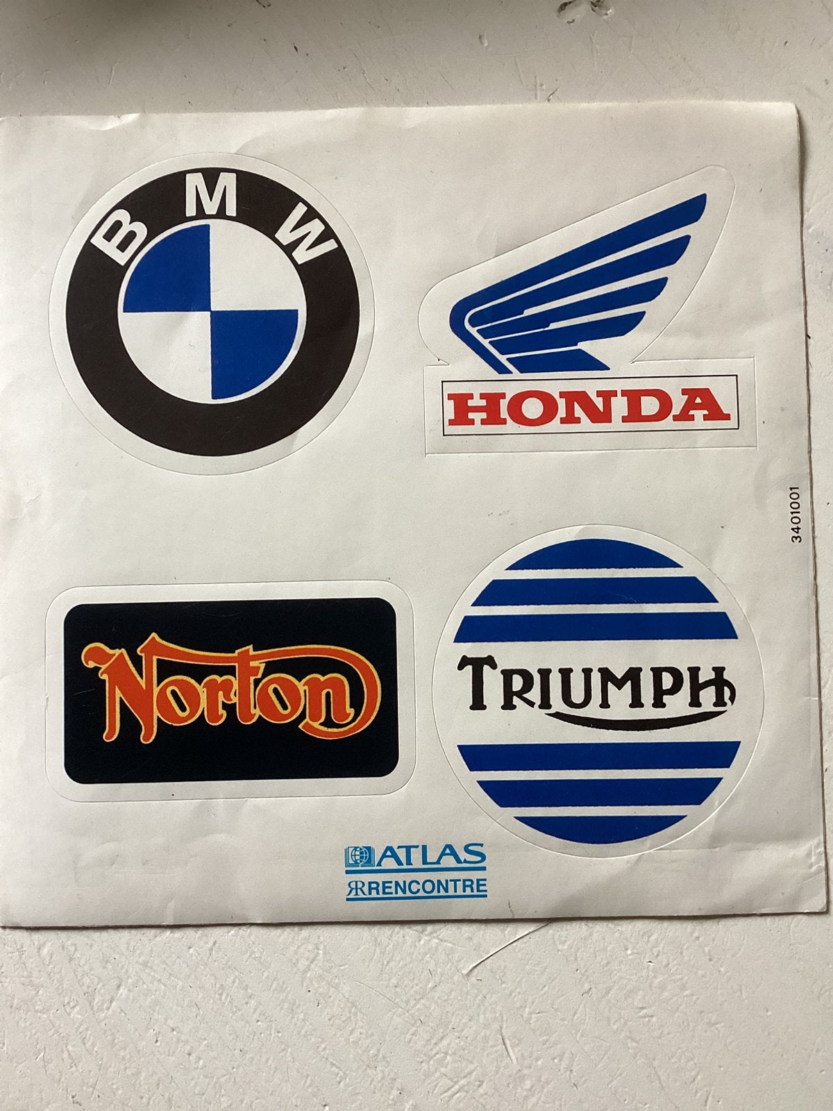 Stickervel met 4 automerken, Verzenden