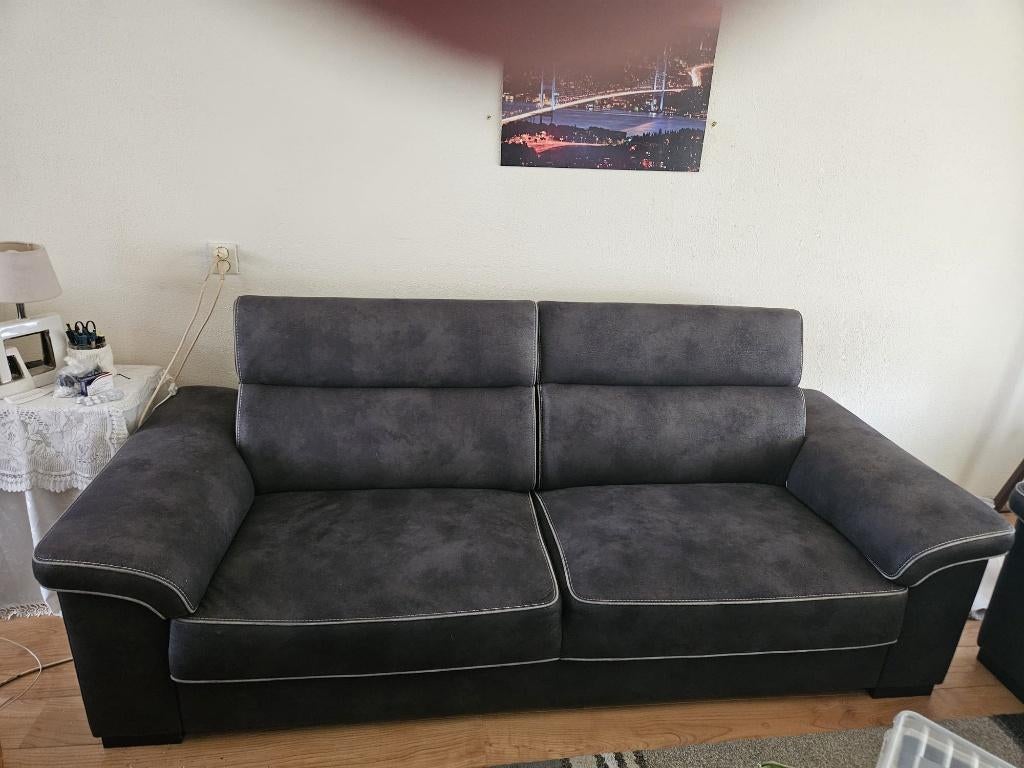 bankstel 2,5 en 2 zit, Huis en Inrichting, Banken | Bankstellen, Ophalen, 75 tot 100 cm, Zo goed als nieuw, Rechte bank