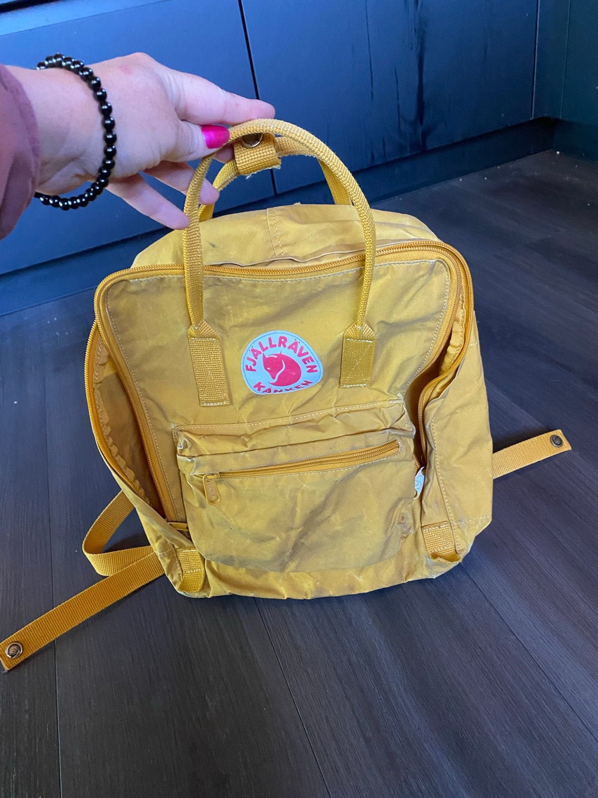 Fjällräven Kånken rugzak - Geel, Overige merken, Gebruikt, 25 tot 40 cm, Ophalen of Verzenden