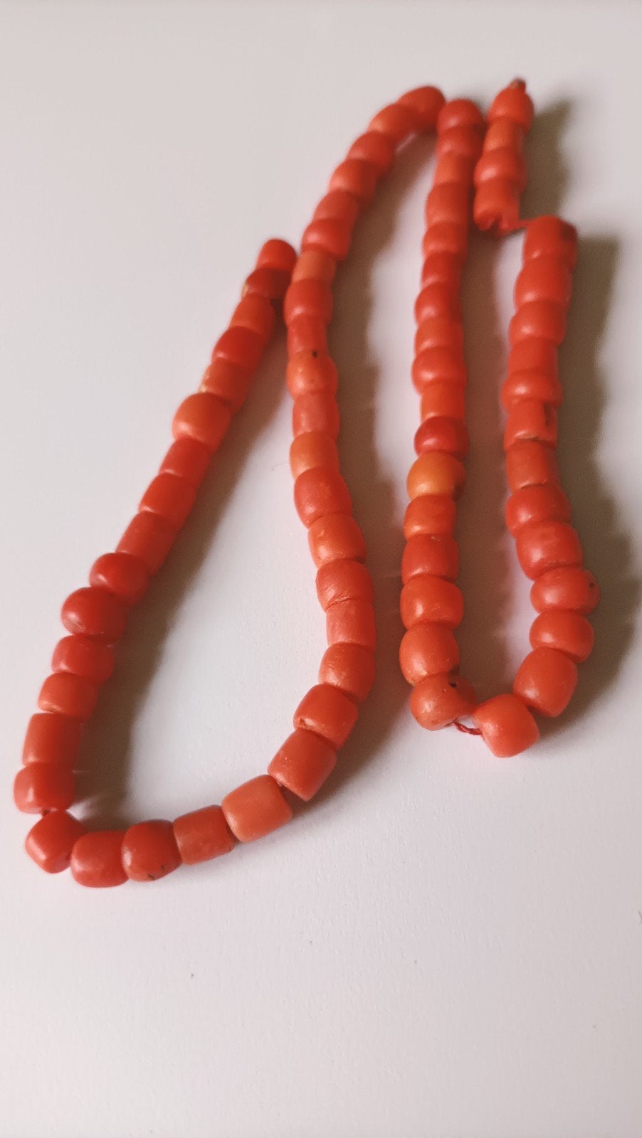 Oud snoer Bloedkoralen, Verzenden, Overige materialen, Ketting, Met edelsteen