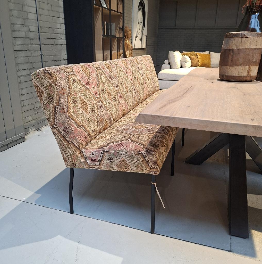 Chico eettafelbank in de prachtige stof Kashmar Dokument, Huis en Inrichting, Stoelen, Ophalen, Overige kleuren, Nieuw, Stof