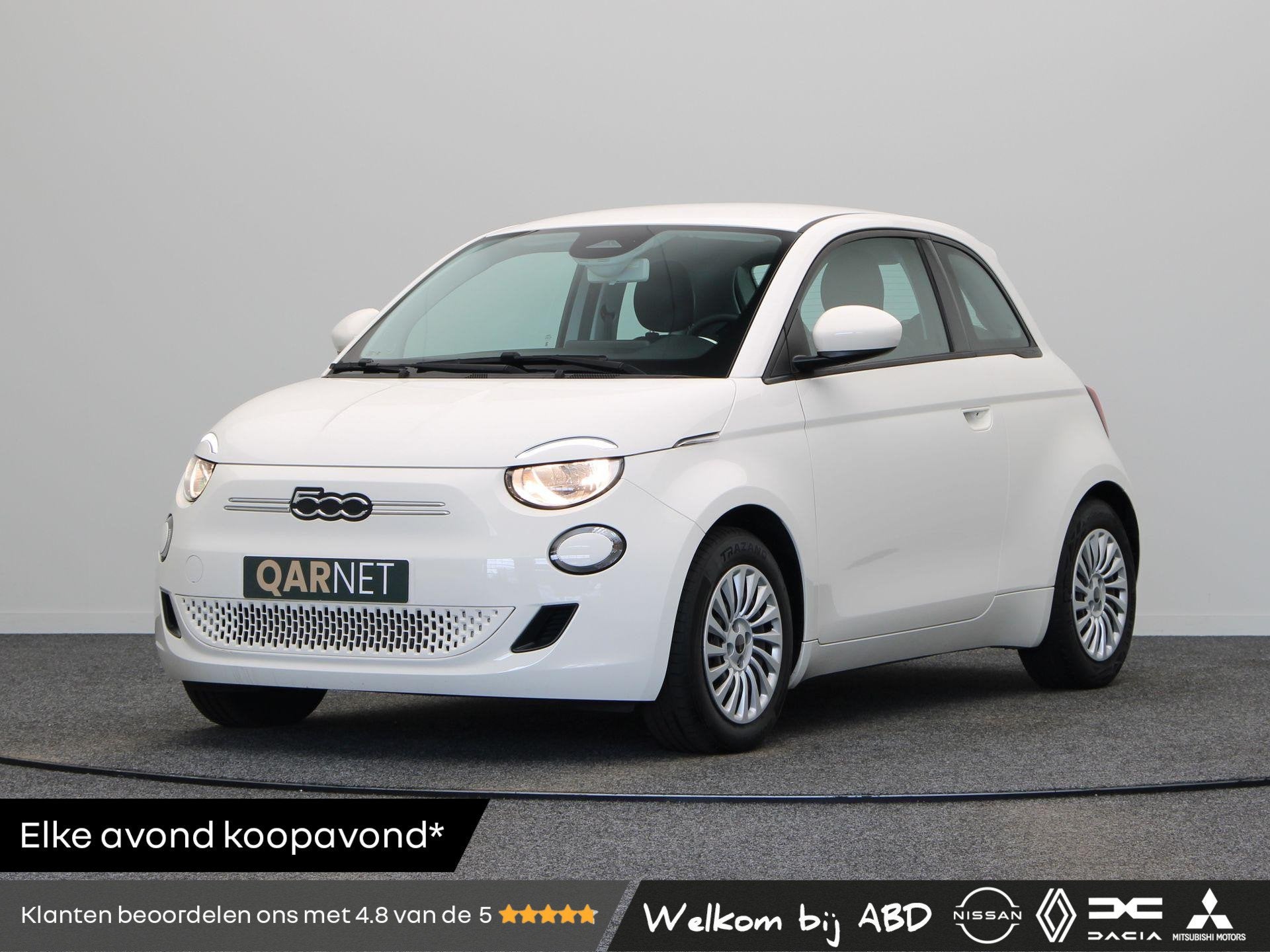 Fiat 500e Icon 42 kWh | Apple Carplay & Android Auto | 320km, Auto's, Stof, 118 pk, 4 stoelen, Wit