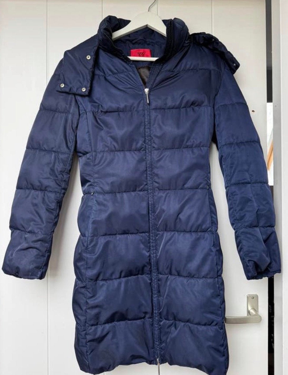 Blauwe winterjas HUGO BOSS maat S, Ophalen of Verzenden, Gedragen, Maat 36 (S), Blauw