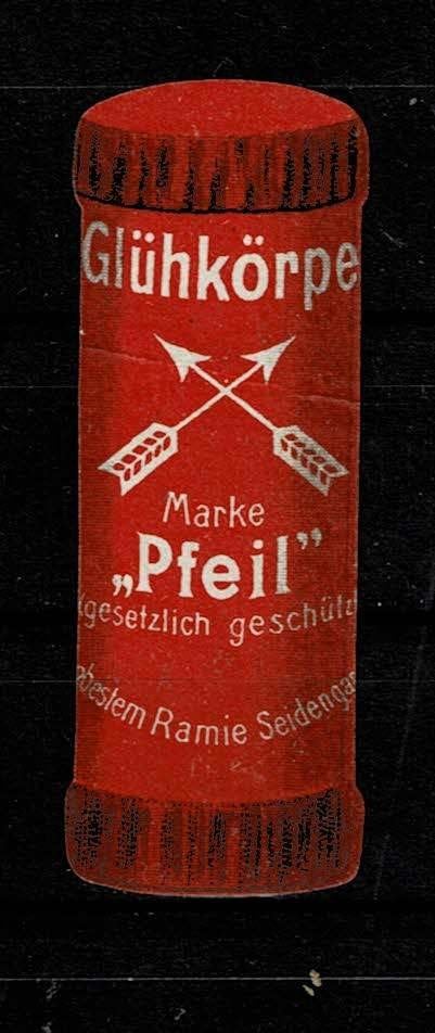 2 Sluitzegels Duitsland PFEIL GLÜHKÖRPER, Ophalen of Verzenden, Overige thema's