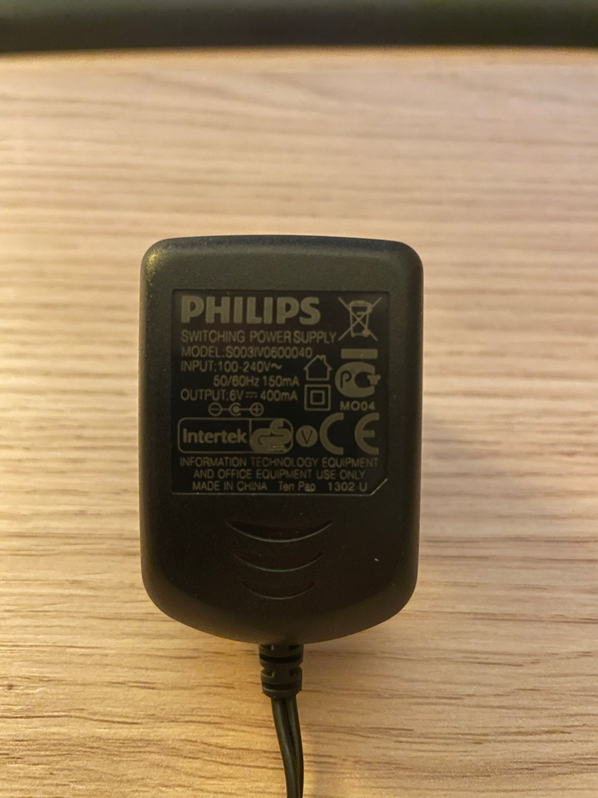 Philips S003NV0600040 Voedingsadapter 6V 400mA, Audio, Tv en Foto, Ophalen of Verzenden, Gebruikt