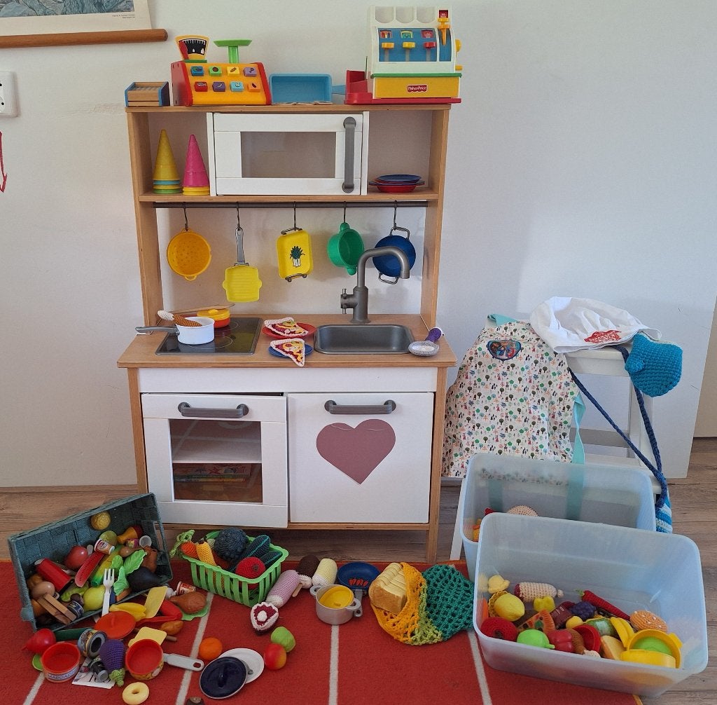 IKEA Duktig speelgoedkeuken + enorme set accessoires, Ophalen, Gebruikt, Hout, Speelkeuken