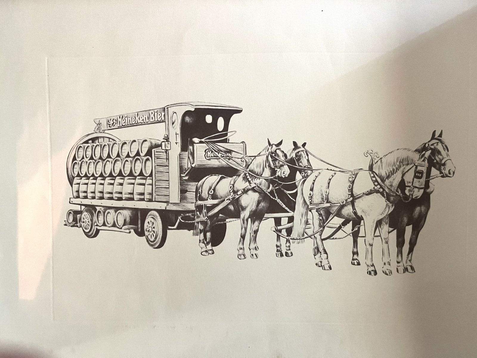 Heineken Bier Paardenkoets Illustratie, Ophalen of Verzenden, Gebruikt