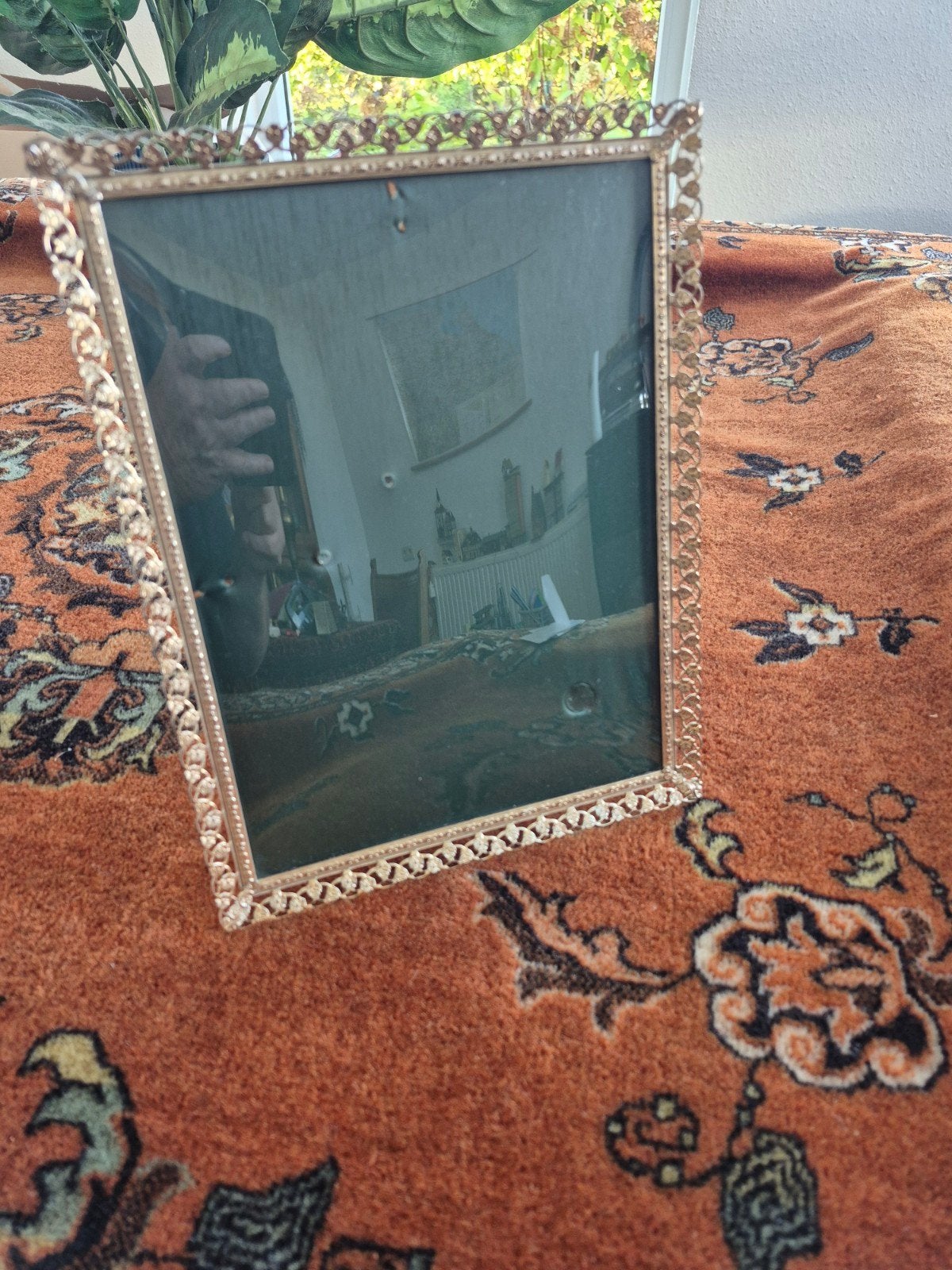 Vintage fotolijst 18x24cm met sierrand, Hangend, Gebruikt, Ophalen of Verzenden, Fotolijst