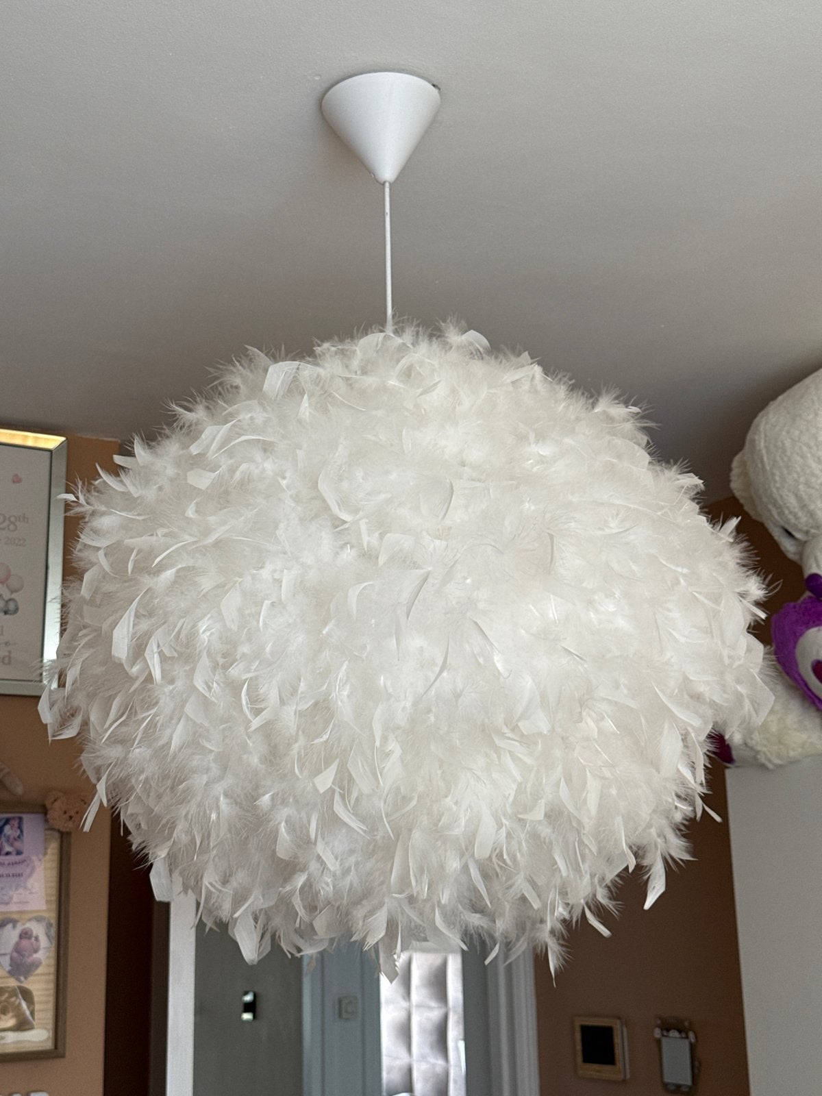 GOOSY SOFT Hanglamp - Ø 50 cm - 1xE27 - Wit, Ophalen, Zo goed als nieuw, Textiel, E27 (groot)