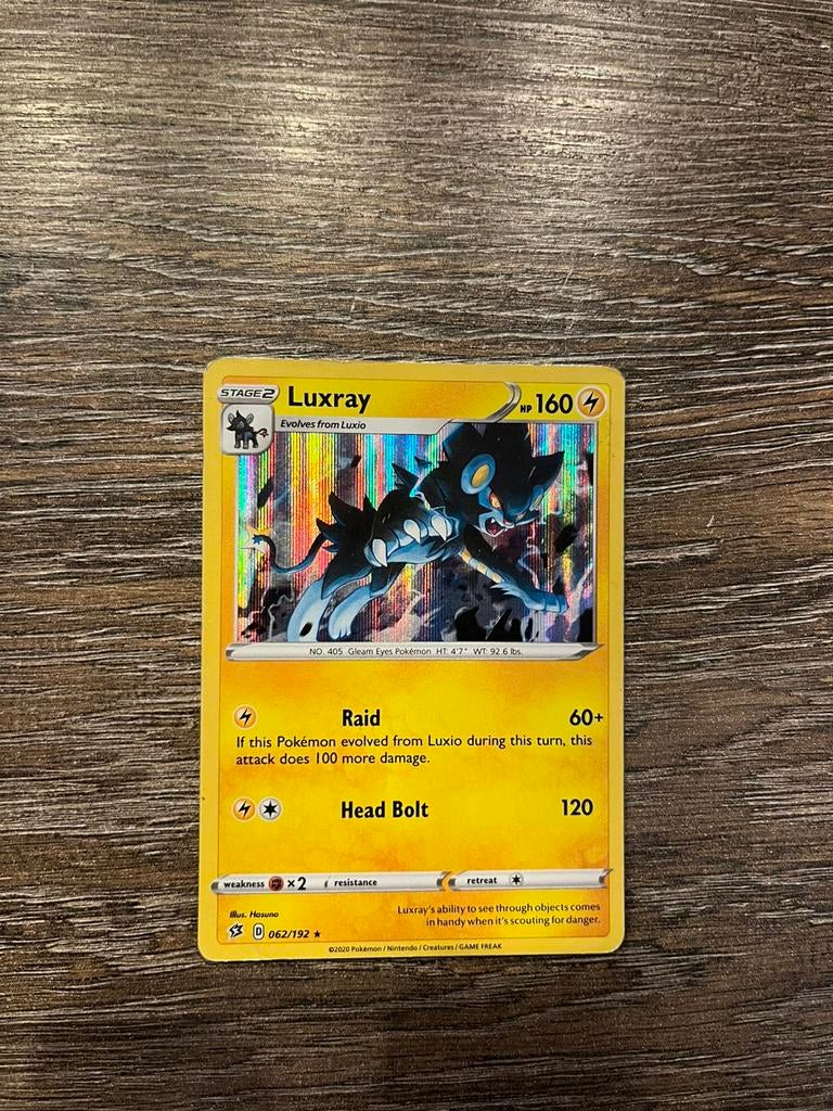 Luxray RCL 062/192 holo, Ophalen of Verzenden, Zo goed als nieuw