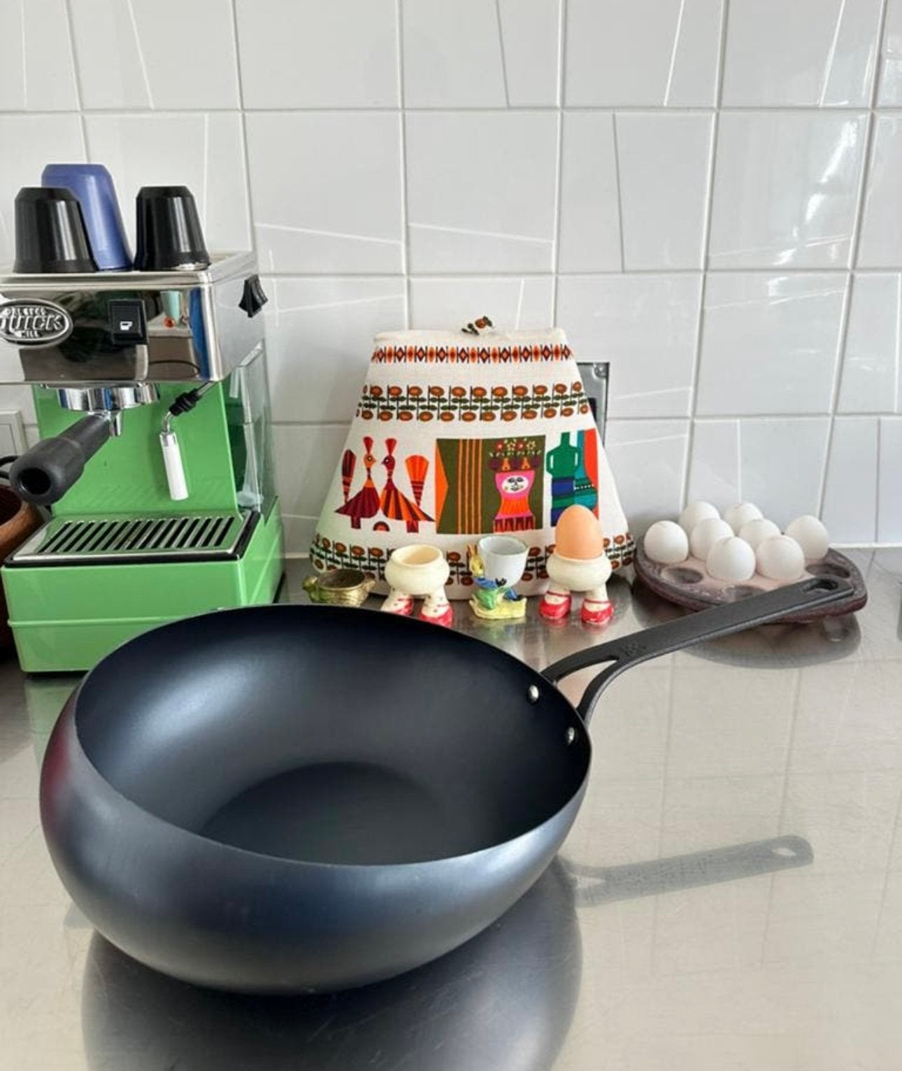 BK Black Steel Wokarang 30 cm., Gietijzer, Ophalen of Verzenden, Zo goed als nieuw, X