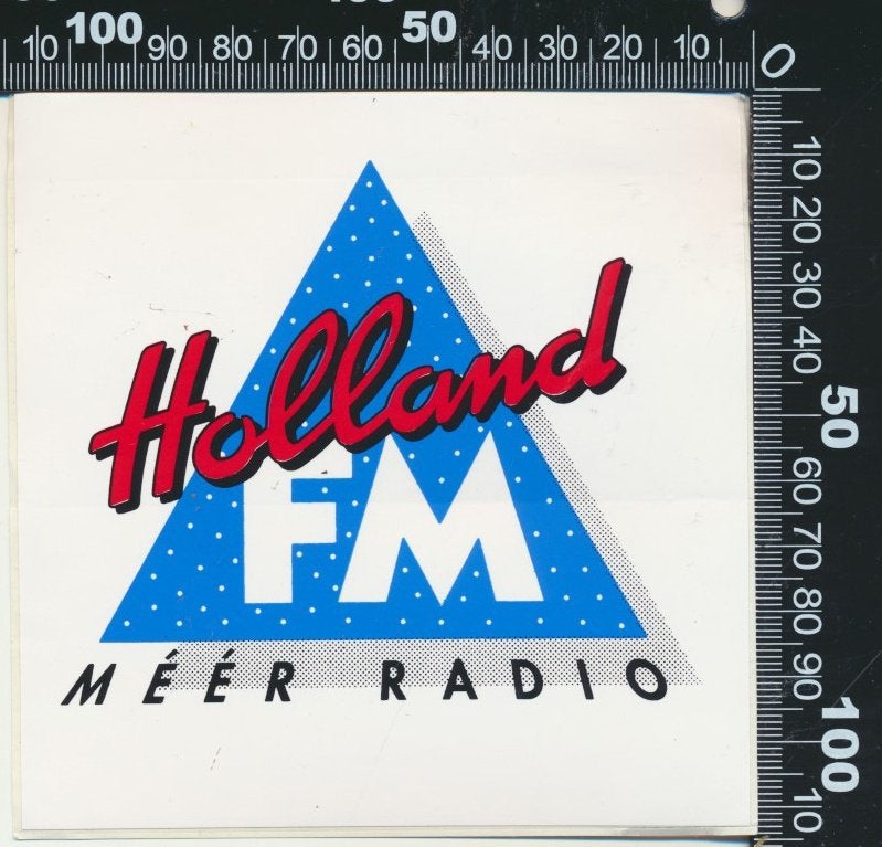 Sticker: Holland FM - Meer radio (2), Verzamelen, Ophalen of Verzenden, Zo goed als nieuw, Film, Tv of Omroep