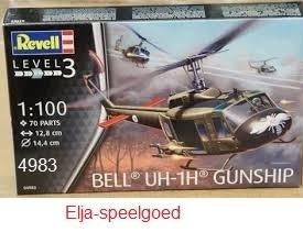 Revell 1:100 helikopter BELL- UH-1H- 4983 -modelbouw, Hobby en Vrije tijd, 1:72 tot 1:144, Nieuw, Ophalen of Verzenden, Revell