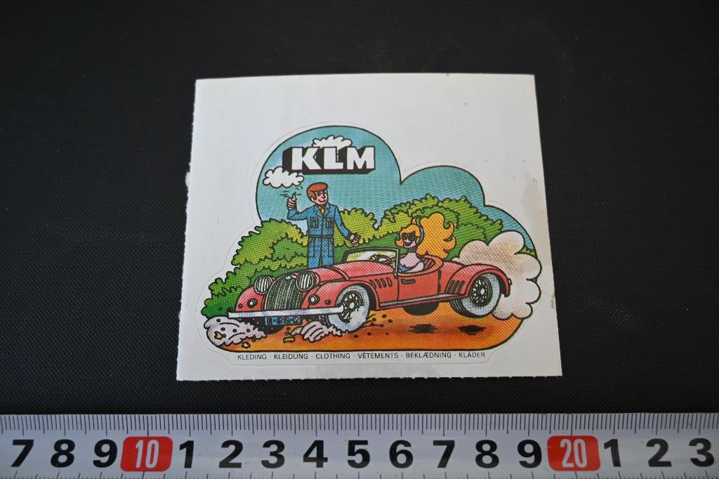 sticker KLM kleding - strip auto vrouw, Ophalen, Zo goed als nieuw