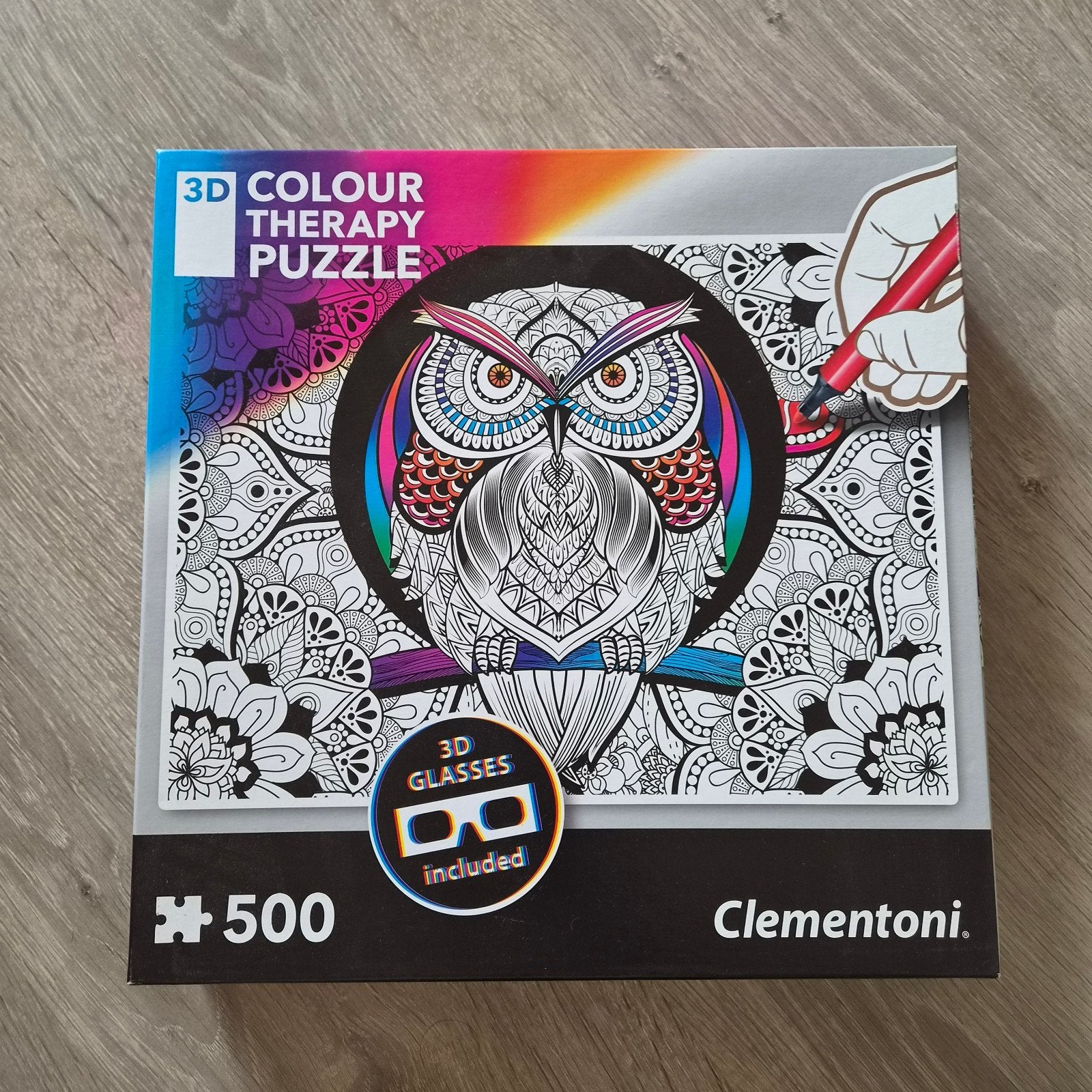 Clementoni 3D Colour Therapy Puzzle - Nieuw, Ophalen of Verzenden, 500 t/m 1500 stukjes, Nieuw, Legpuzzel