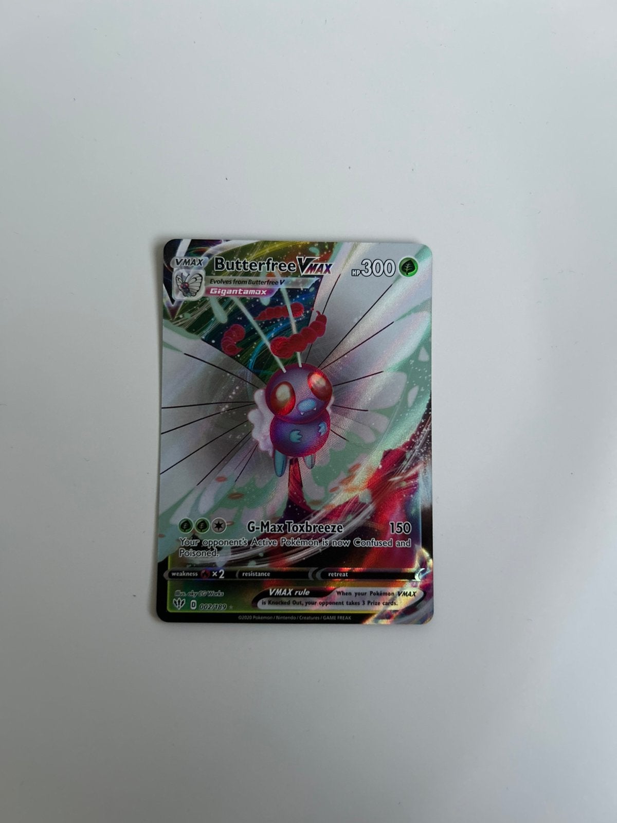 Butterfree Vmax Pokemon kaart, Ophalen of Verzenden, Zo goed als nieuw