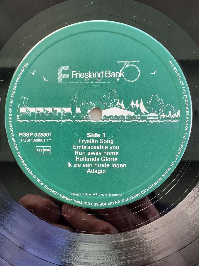 LP Friesland Bank 75, Beschermende buitenhoes, Ophalen of Verzenden, Zo goed als nieuw, 12 inch