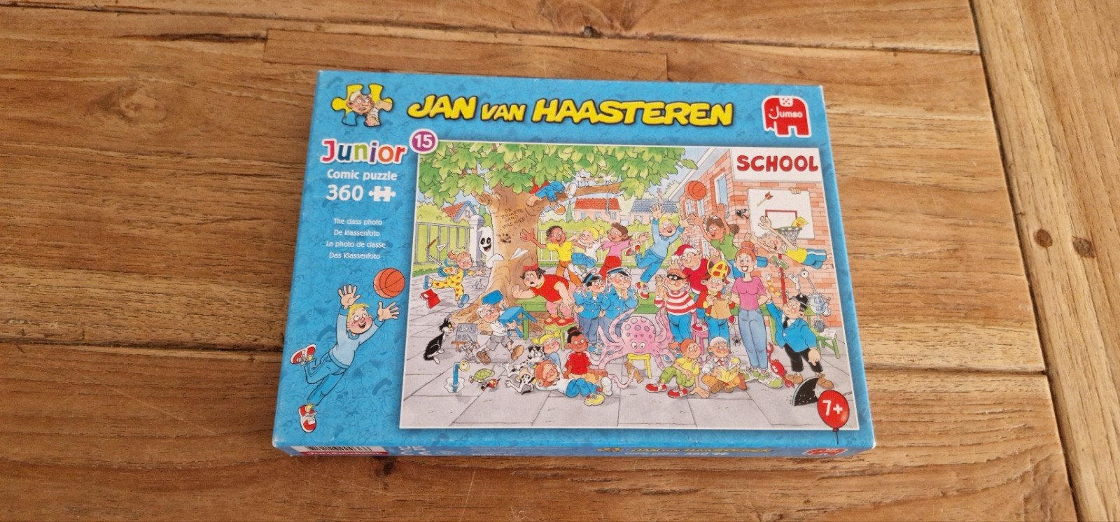 Jan van Haasteren puzzel junior 360 stukjes De klassenfoto, Ophalen, Minder dan 500 stukjes, Zo goed als nieuw, Legpuzzel