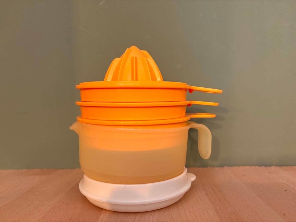 Tupperware Koksmaatje Oranje Demomodel zgan, Ophalen of Verzenden, Zo goed als nieuw, Oranje, Overige typen