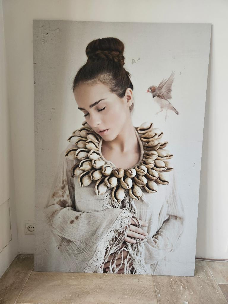 Prachtige foto van een fotografe op alluminium, Ophalen, Zo goed als nieuw, Foto of Poster, 75 cm of meer