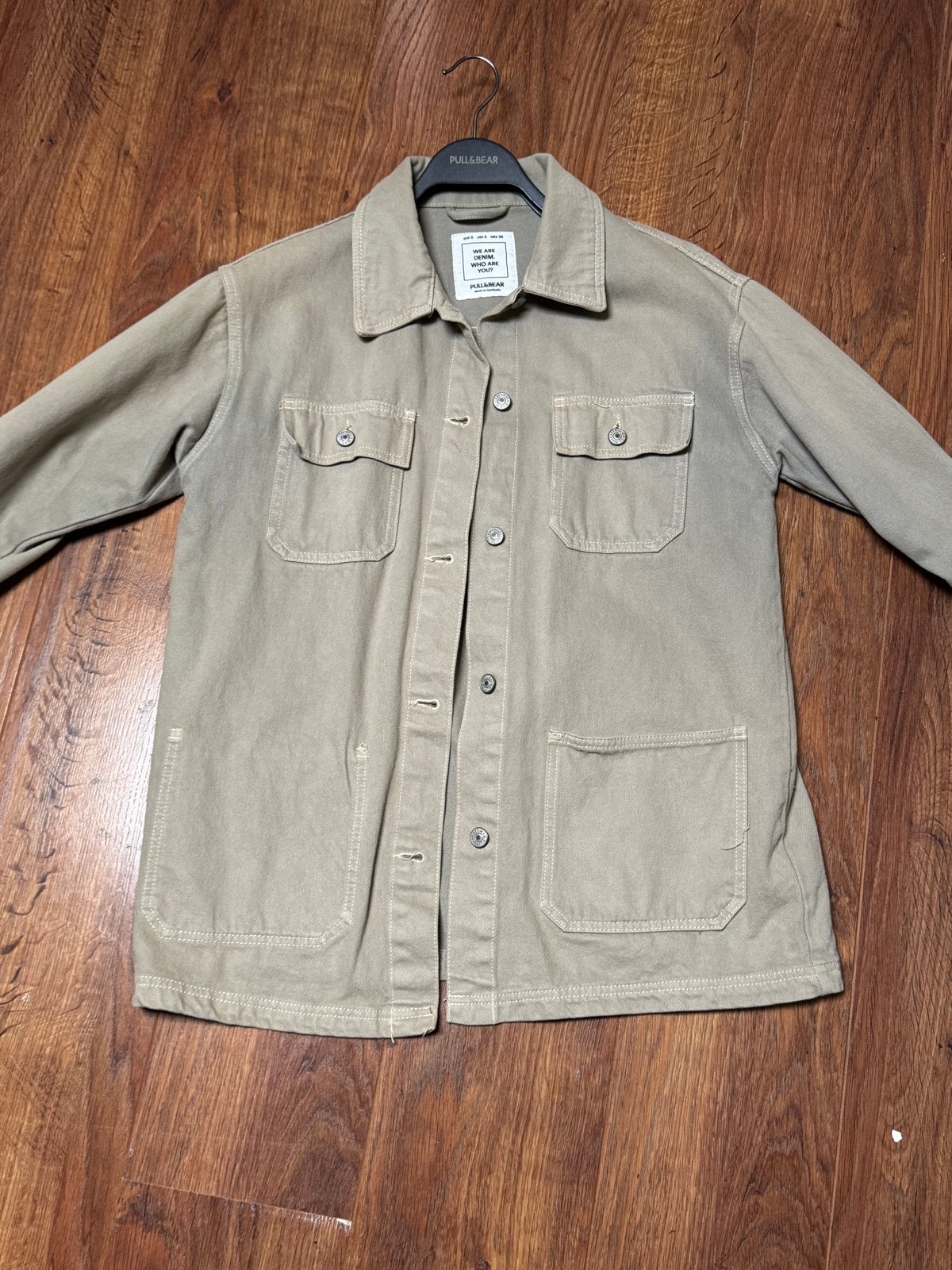 Pull&Bear spijkerjasje maat S, Ophalen of Verzenden, Zo goed als nieuw, Maat 36 (S), Beige