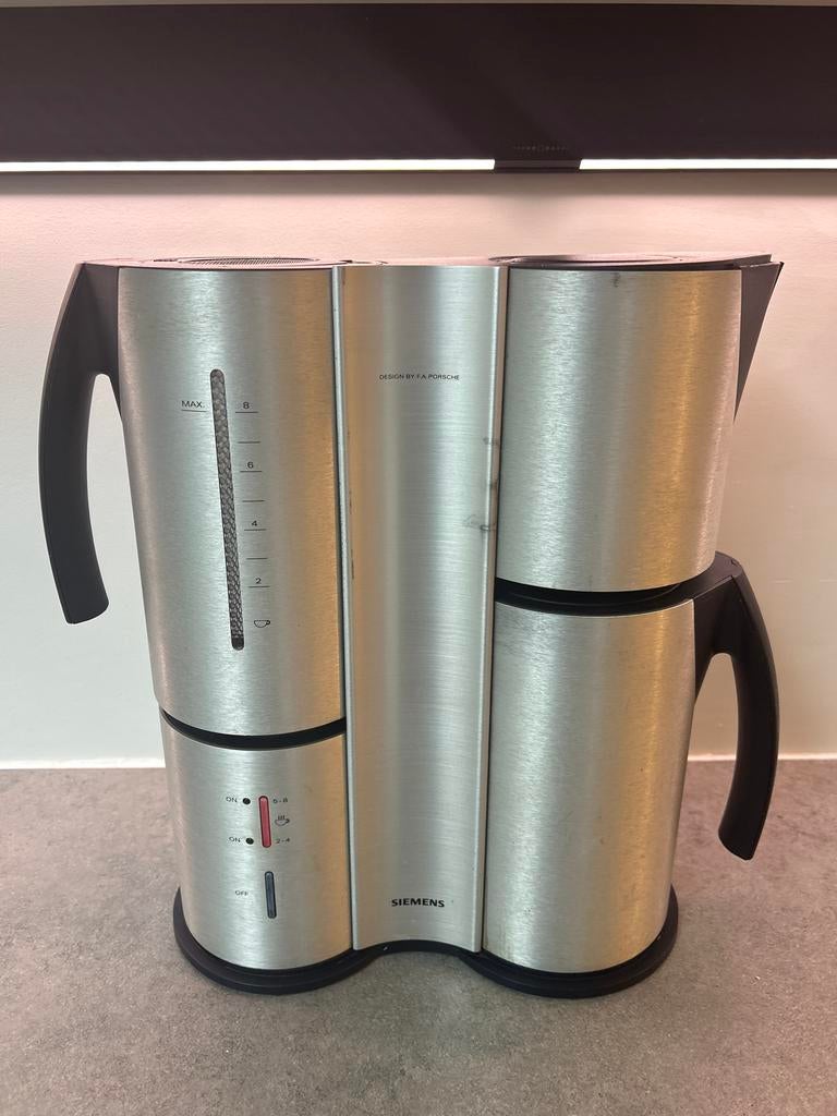 Siemens Porsche Design Koffiezetapparaat, Ophalen, 10 kopjes of meer, Koffiemachine, Gemalen koffie