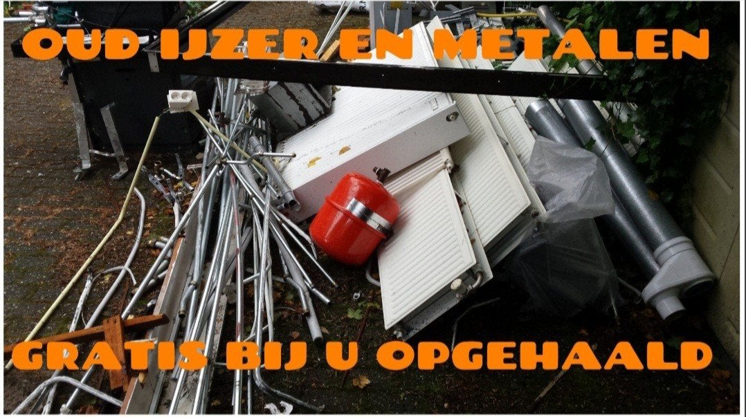 Oud ijzer en metalen gratis bij u opgehaald, Ophalen, Gebruikt, IJzer