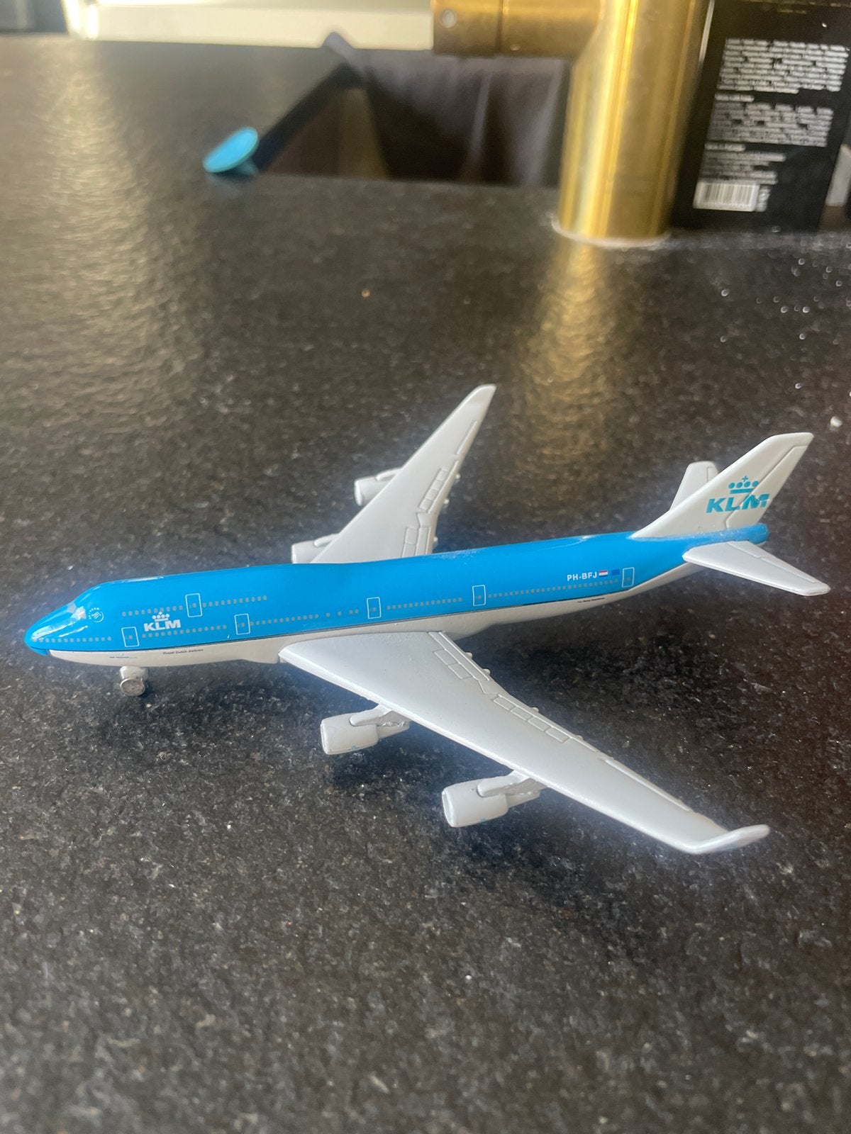KLM Boeing 747 Schaalmodel - Welly Metaal, Ophalen of Verzenden, Gebruikt, Schaalmodel