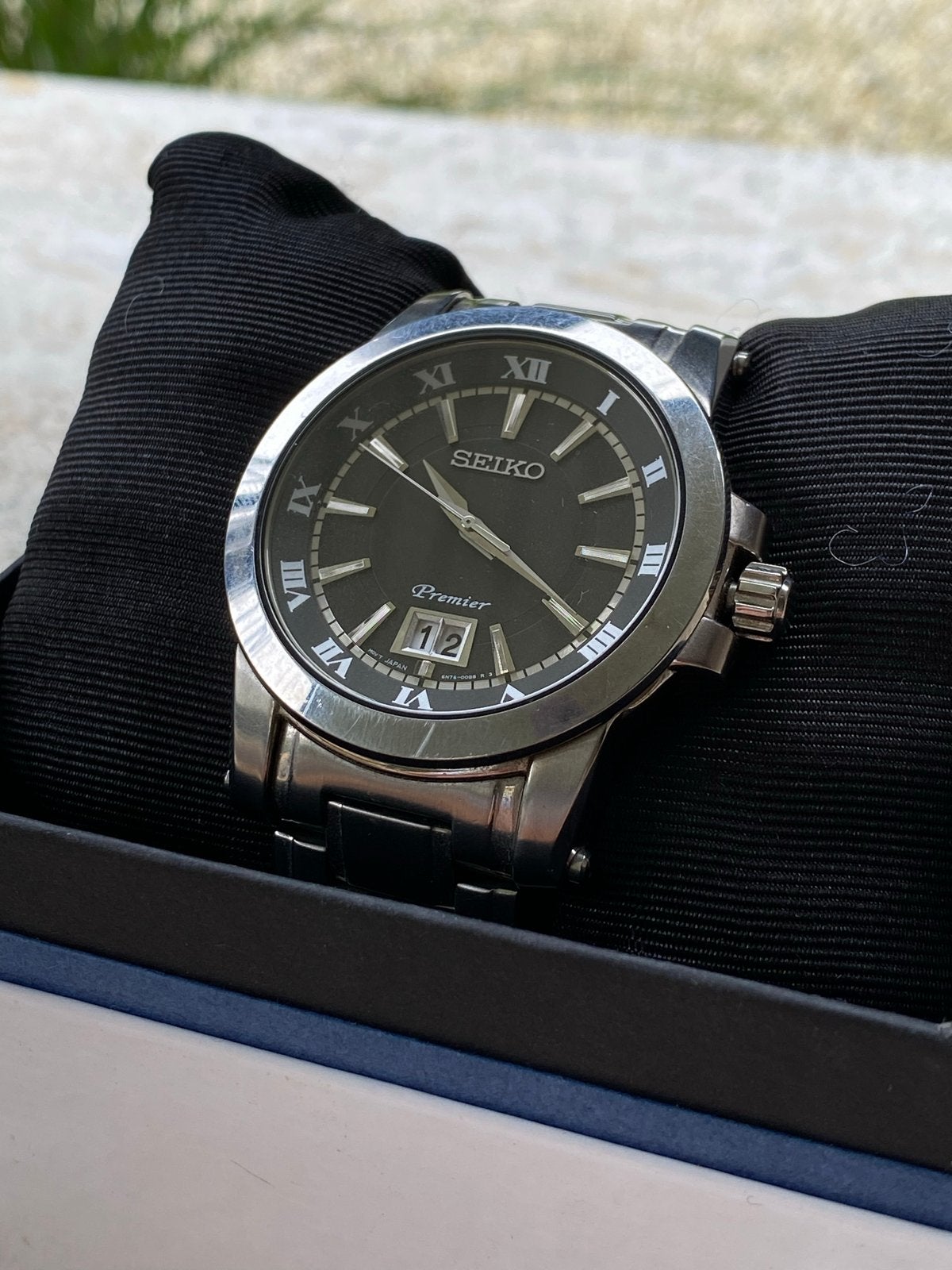 Premier Seiko Premier SUR015P1 – Big Date – Zeldzaam, Seiko, Gebruikt, Staal, Polshorloge